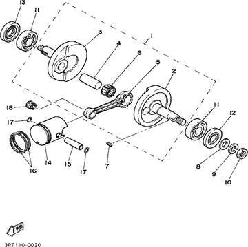 Piston STD.  18U-11631-00-A0 , Yamaha